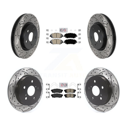 Kit de Rotors de frein à fente de forage de tampon en céramique avant et arrière pour Toyota RAV4 Camry Coroll