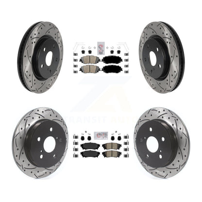 Kit de Rotors de frein à fente de forage de tampon en céramique avant et arrière pour Toyota RAV4 Camry Coroll