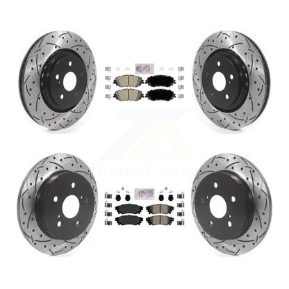 Kit de Rotor de frein à disque, fente de perçage, tampon en céramique avant et arrière, pour Toyota Camry XS 2020
