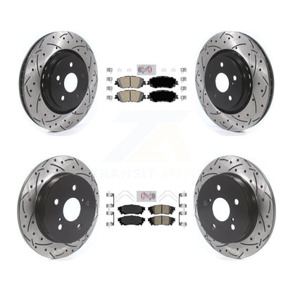 Kit de Rotor de frein à disque, fente de perçage, tampon en céramique avant et arrière, pour Toyota Camry XS 2020