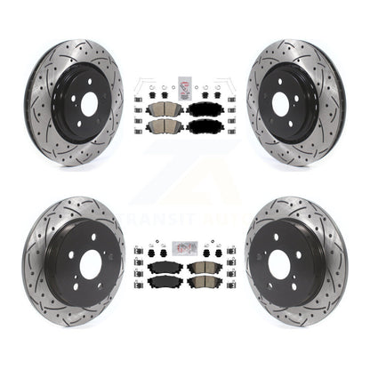 Kit de Rotor de frein à disque, fente de perçage, tampon en céramique avant et arrière, pour Toyota Camry XS 2020