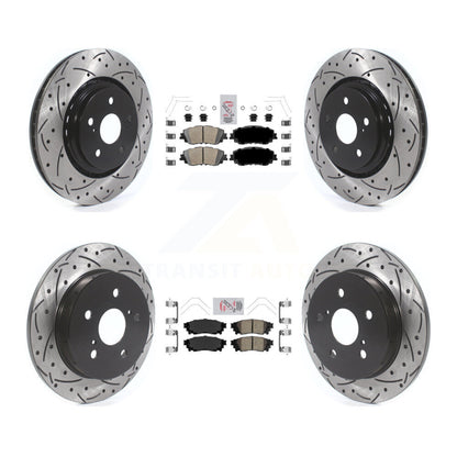 Kit de Rotor de frein à disque, fente de perçage, tampon en céramique avant et arrière, pour Toyota Camry XS 2020