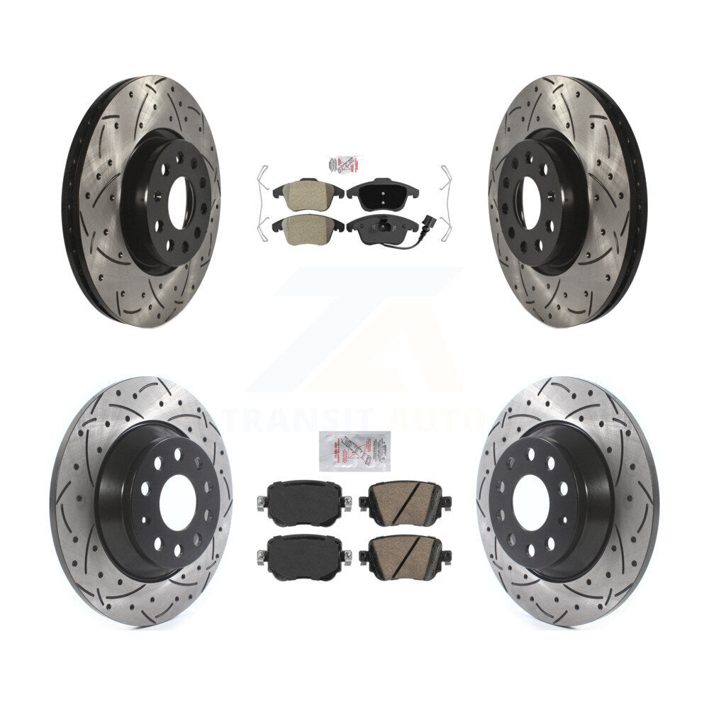 Kit de Rotor de frein à disque, fente de perçage en céramique, semi-métallique avant et arrière, pour Audi Q
