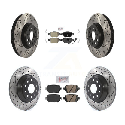 Kit de Rotor de frein à disque, fente de perçage en céramique, semi-métallique avant et arrière, pour Audi Q