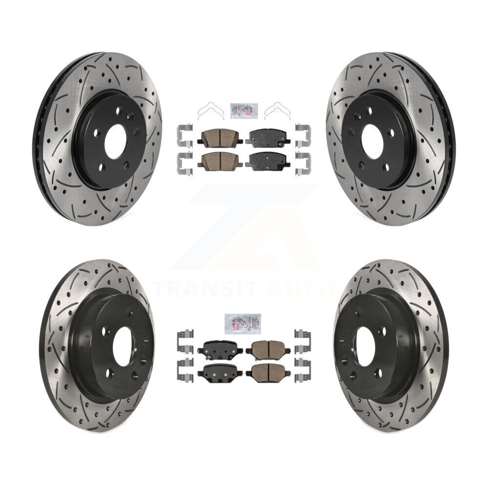 Kit de Rotor de frein avec coussinets en céramique avant et arrière, fente percée, pour Buick Encore Chevrole