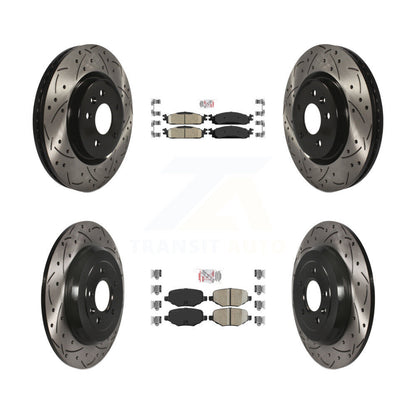 Kit de Rotor de frein à disque, fente de perçage pour tampons en céramique avant et arrière, pour Lincoln MK 2009 – 2010