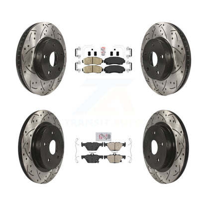 Kit de Rotor de frein à fente percée avec tampons en céramique avant et arrière, pour Subaru Legacy 2.5 16-19