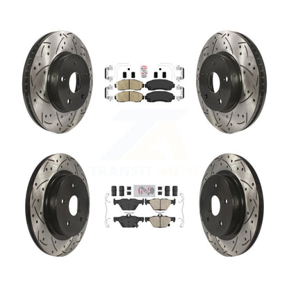Kit de Rotor de frein à fente percée avec tampons en céramique avant et arrière, pour Subaru Legacy 2.5 16-19
