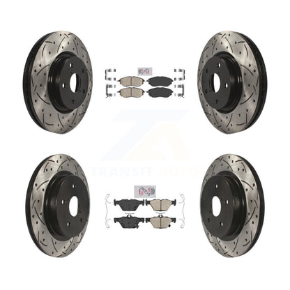 Kit de Rotors de frein à fente de forage de tampon en céramique avant et arrière pour Subaru Outback WRX Legac