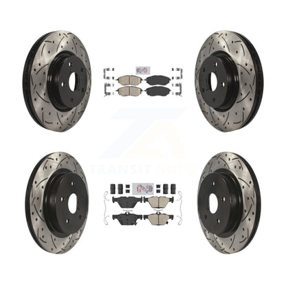 Kit de Rotors de frein à fente de forage de tampon en céramique avant et arrière pour Subaru Outback WRX Legac