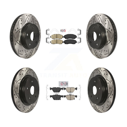 Kit de Rotor de frein à fente percée avec tampons en céramique avant et arrière, pour Subaru Legacy 2.5 16-19