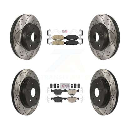Kit de Rotor de frein à fente percée avec tampons en céramique avant et arrière, pour Subaru Legacy 2.5 16-19