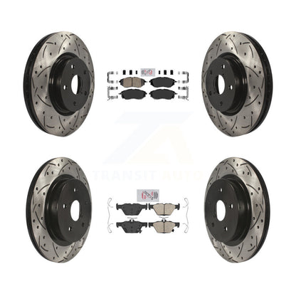 Kit de Rotors de frein à fente de forage de tampon en céramique avant et arrière pour Subaru Outback WRX Legac