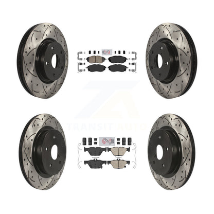 Kit de Rotors de frein à fente de forage de tampon en céramique avant et arrière pour Subaru Outback WRX Legac