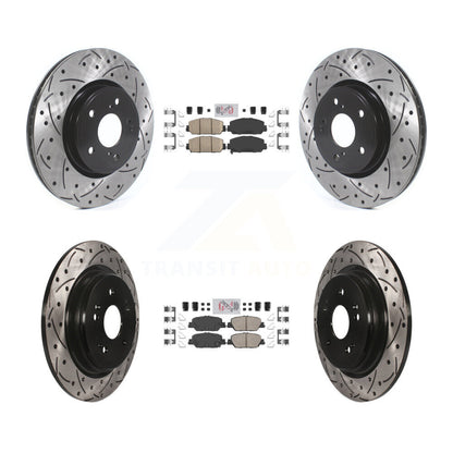 Kit de Rotor de frein à disque avec coussinet en céramique avant et arrière, fente percée, pour Honda CR-