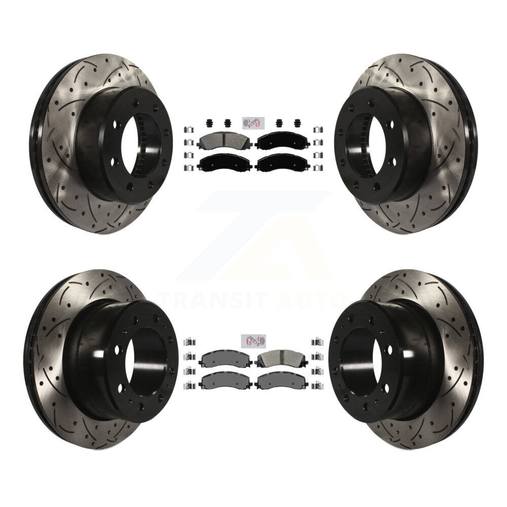 Kit de Rotor de frein à disque à fente semi-métallique avant et arrière, pour Ram 2500 350