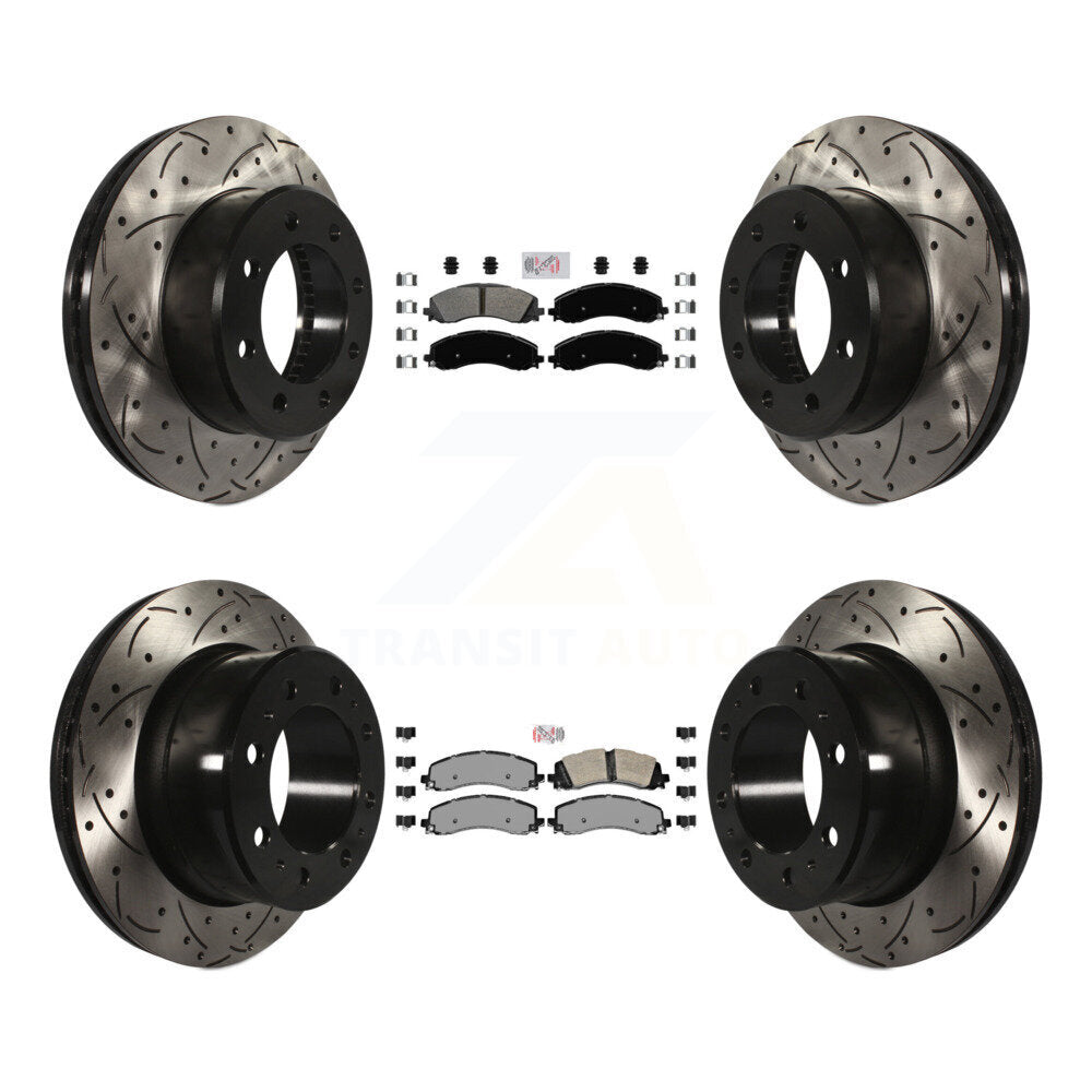 Kit de Rotor de frein à disque à fente semi-métallique avant et arrière, pour Ram 2500 350