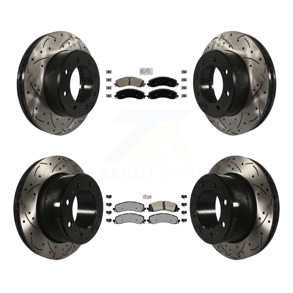Kit de Rotor de frein à disque à fente semi-métallique avant et arrière, pour Ram 2500 350