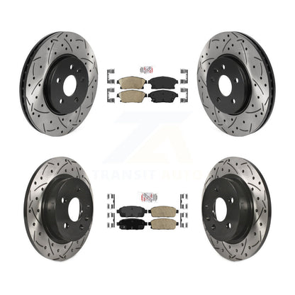Kit de Rotors de frein à disque de fente de foret de tampon en céramique avant et arrière pour Chevrolet Trax Buic