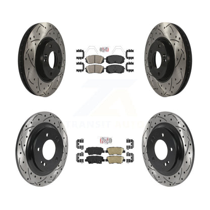 Kit de Rotor de frein à disque, fente de perçage pour tampons en céramique avant et arrière, pour Kia Soul E 2017 – 2019