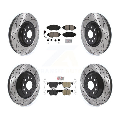 Kit de Rotors de frein à fente de forage de tampon en céramique avant et arrière pour Audi S3 A3 Quattro Arteo