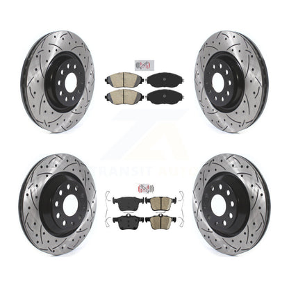 Kit de rotors de frein à fente de forage en céramique avant et arrière, pour Audi Q3 Volkswagen Golf