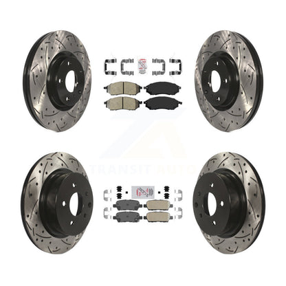 Kit de Rotor de frein à fente de forage en céramique avant semi-métallique arrière pour INFINITI G3