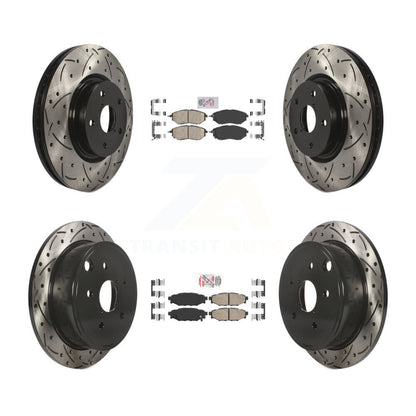 Kit de rotor de frein à disque avec coussinet en céramique avant et arrière, fente percée, pour Subaru WR
