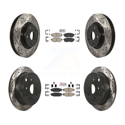 Kit de rotor de frein à disque avec coussinet en céramique avant et arrière, fente percée, pour Subaru WR