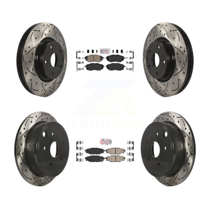 Kit de rotor de frein à disque avec coussinet en céramique avant et arrière, fente percée, pour Subaru WR