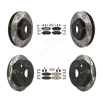 Kit de rotor de frein à disque avec coussinet en céramique avant et arrière, fente percée, pour Subaru WR