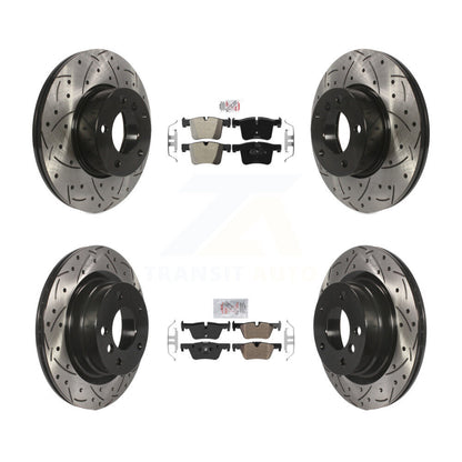 Kit de Rotor de frein à disque à fente percée, tampon semi-métallique avant et arrière, pour BMW 320i 328