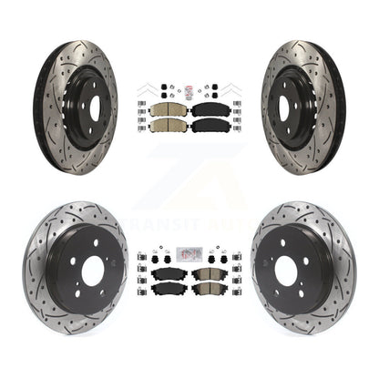 Kit de Rotors de frein à fente de forage de tampon en céramique avant et arrière pour Lexus NX300 NX200t NX300