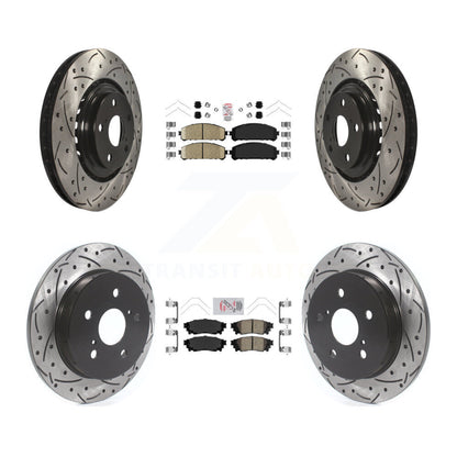 Kit de Rotors de frein à fente de forage de tampon en céramique avant et arrière pour Lexus NX300 NX200t NX300