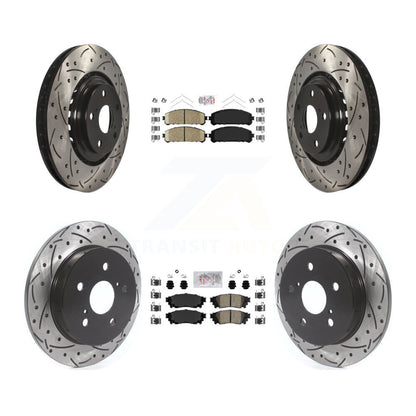 Kit de Rotors de frein à fente de forage de tampon en céramique avant et arrière pour Lexus NX300 NX200t NX300