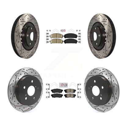 Kit de Rotors de frein à fente de forage de tampon en céramique avant et arrière pour Lexus NX300 NX200t NX300