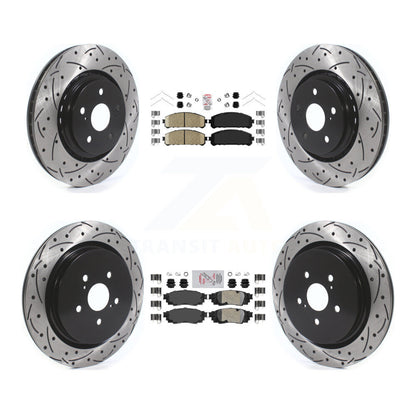 Kit de Rotors de frein à fente de forage de tampon en céramique avant et arrière pour Lexus RX350 RX450h RX350