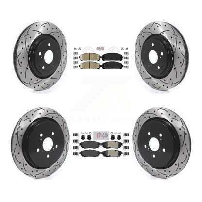 Kit de Rotors de frein à fente de forage de tampon en céramique avant et arrière pour Lexus RX350 RX450h RX350