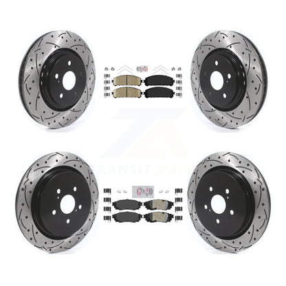 Kit de Rotors de frein à fente de forage de tampon en céramique avant et arrière pour Lexus RX350 RX450h RX350