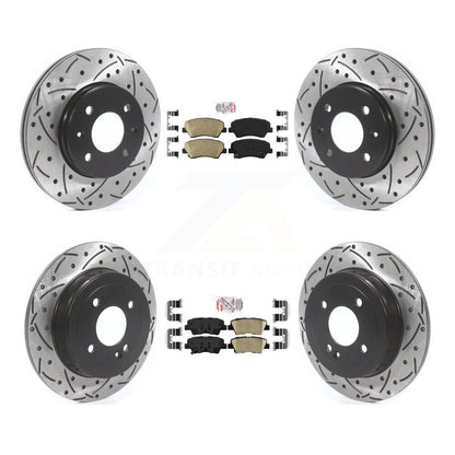 Kit de Rotor de frein avec coussinets en céramique avant et arrière, fente percée, pour Hyundai Accent Kia Ri