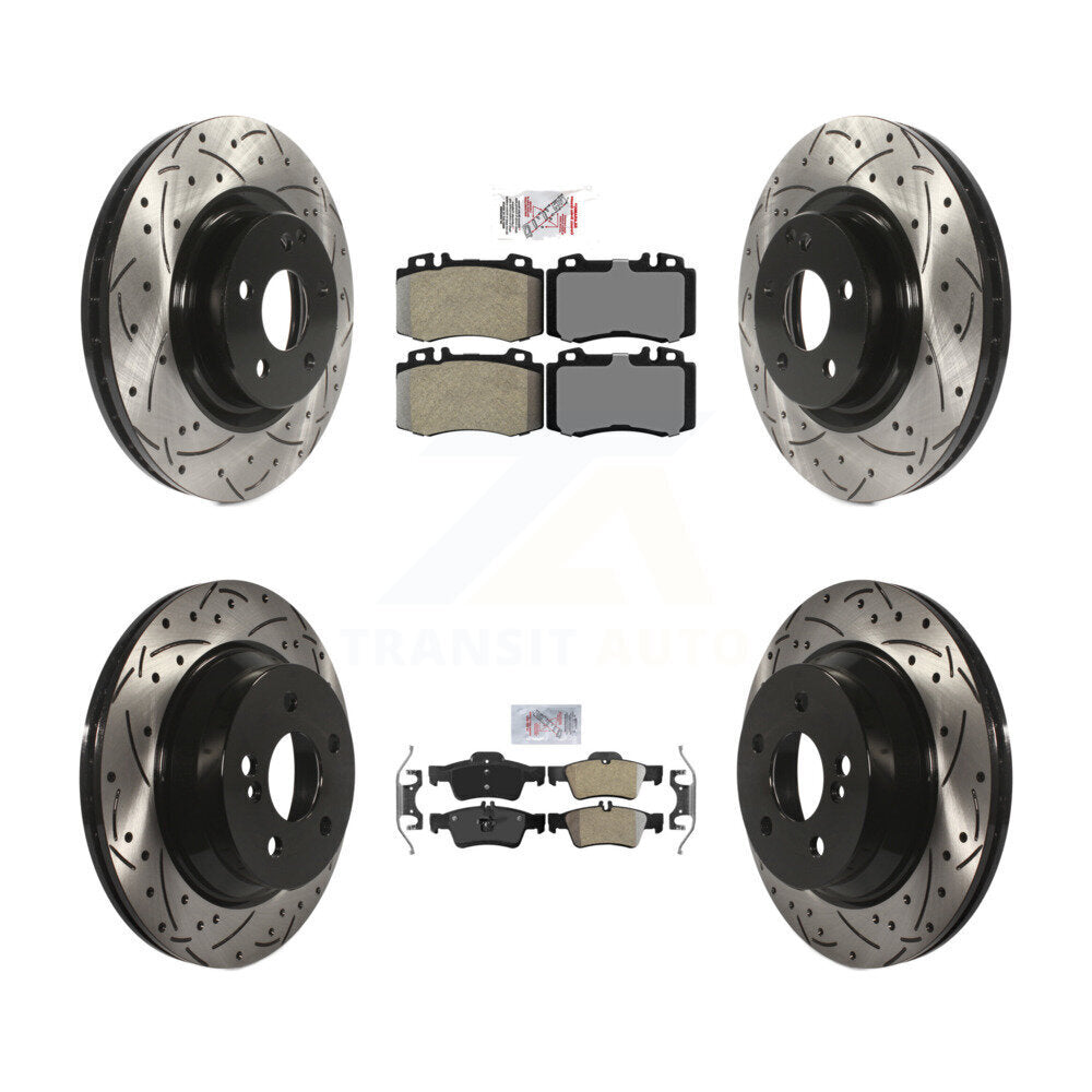 Kit de Rotor de frein à fente de forage de tampon semi-métallique avant et arrière pour Mercedes-Benz CLS55