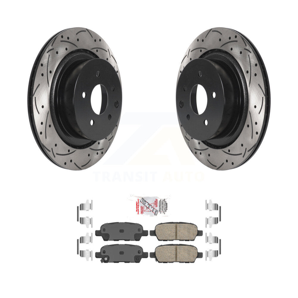 Kit de plaquettes en céramique pour Rotor de frein à disque, fente de perçage arrière, pour INFINITI G37 G35 Q6