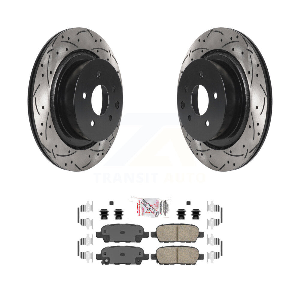 Kit de plaquettes en céramique pour Rotor de frein à disque, fente de perçage arrière, pour INFINITI G37 G35 Q6
