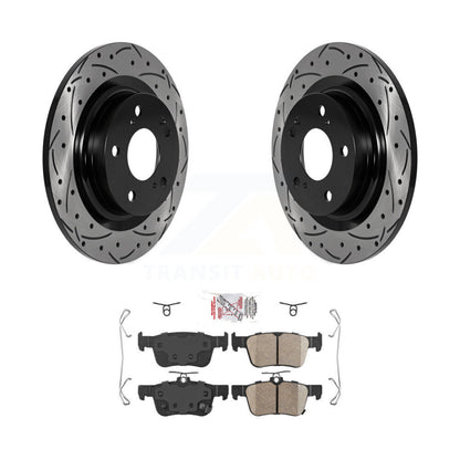 Rotor de frein à disque à fente arrière percée et Kit de plaquettes en céramique pour Acura Integra 2024 1.5