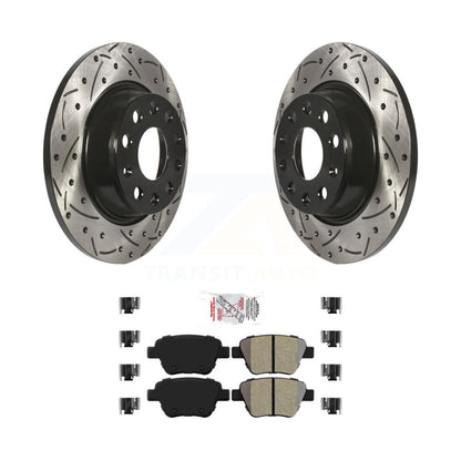 Kit de plaquettes semi-métalliques de Rotor de frein de fente de forage arrière pour Audi A3 Quattro volkswagen