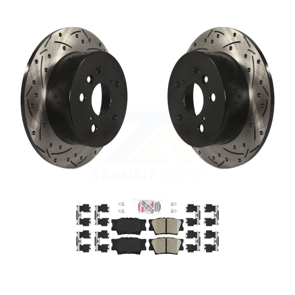 Kit de plaquettes en céramique pour Rotors de frein à fente de forage arrière, pour Toyota Camry Lexus ES350 Avalo