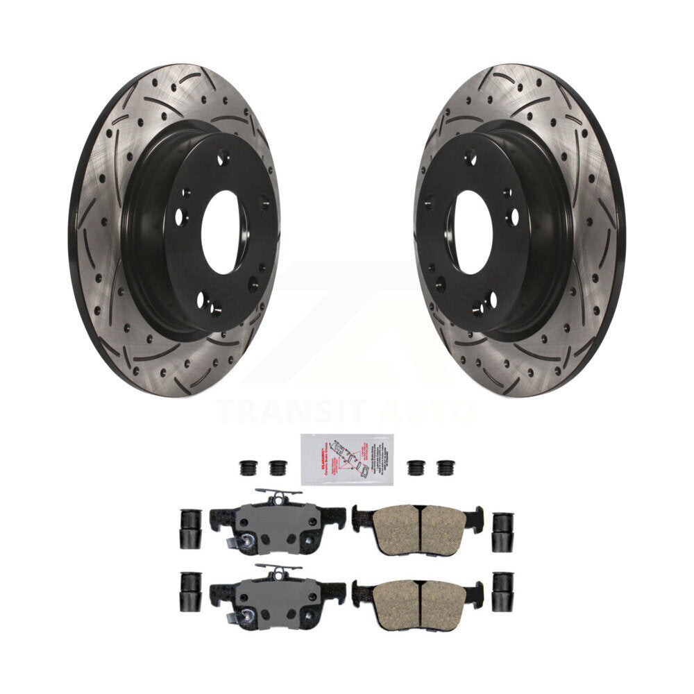Kit de plaquettes en céramique pour Rotors de frein à disque, fente de perçage arrière, pour Honda Civic Insigh