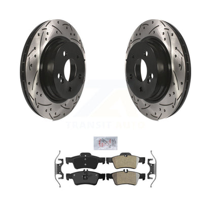 Kit de plaquettes de frein à disque semi-métalliques avec fentes percées arrière, pour Mercedes-Benz E55