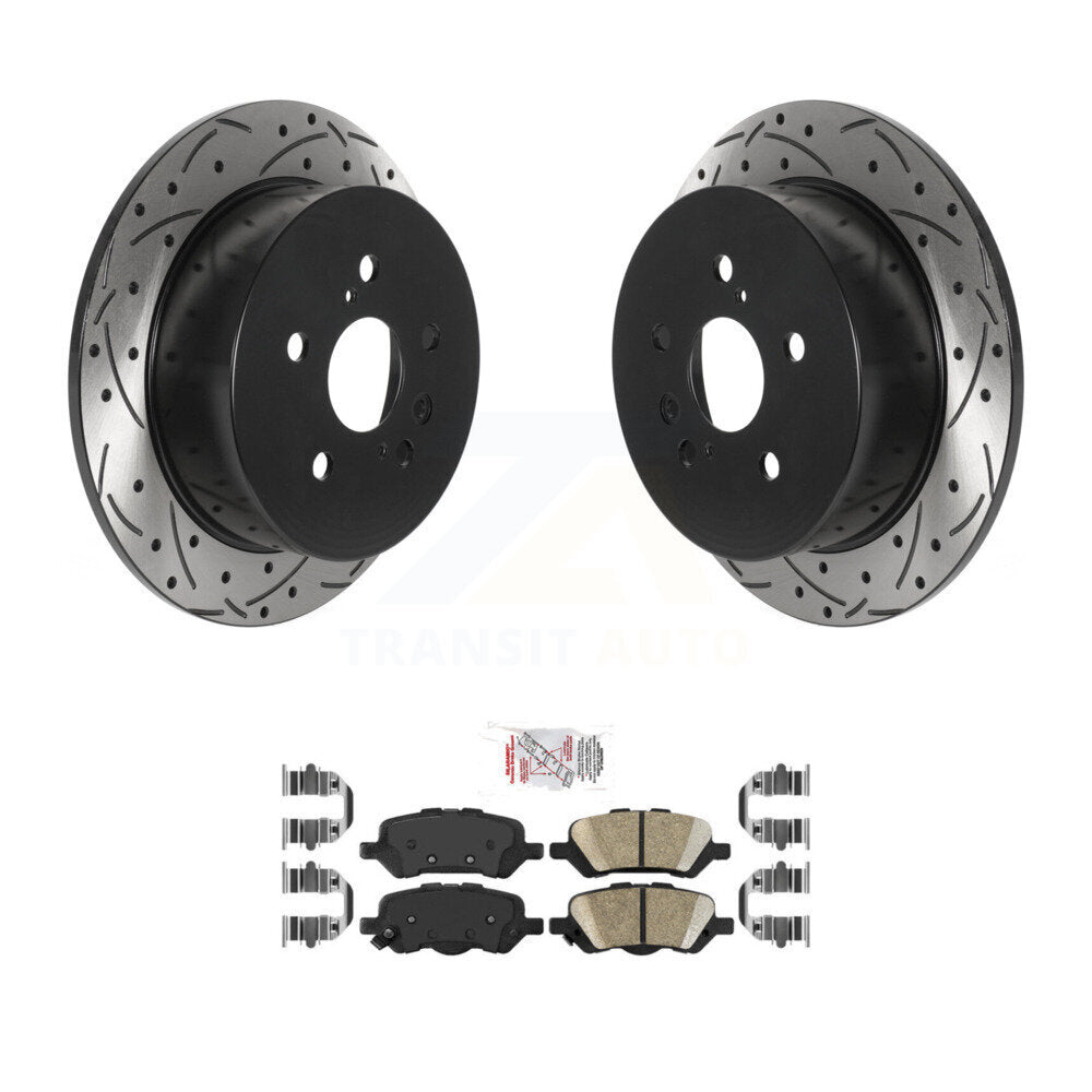 Kit de plaquettes en céramique pour Rotor de frein à disque, fente de perçage pour manteau arrière, pour Toyota Venz 2009 – 2016