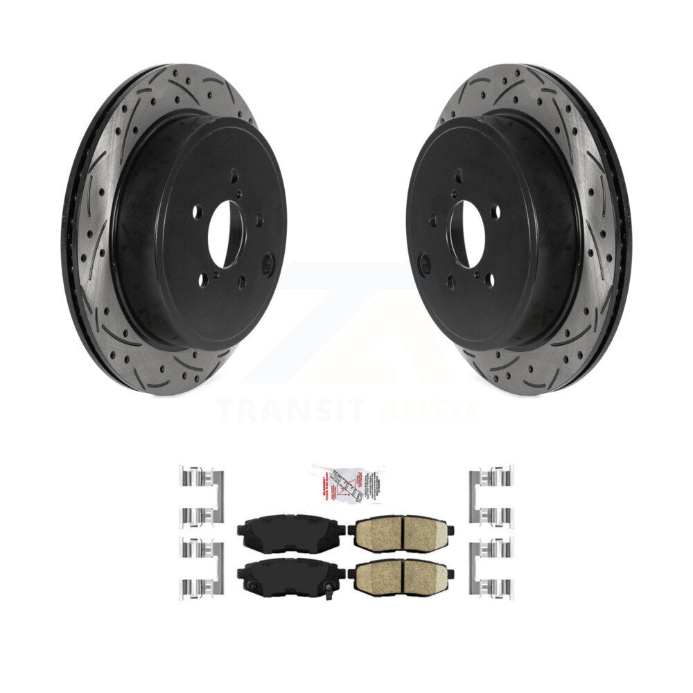 Kit de plaquettes en céramique pour Rotors de frein à fente de forage arrière, pour Subaru Outback Legacy BRZ Scio